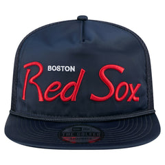 Boston Red Sox New Era Retro Satin Script Golfer Adjustable Hat Online