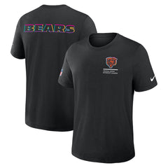 Chicago Bears Tall 2025 NFL Crucial Catch Tri-Blend Dri-FIT T-Shirt - Black - Nike