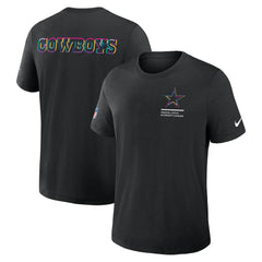 Dallas Cowboys Tall 2025 NFL Crucial Catch Tri-Blend Dri-FIT T-Shirt - Black - Nike