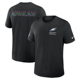 Philadelphia Eagles Tall 2025 NFL Crucial Catch Tri-Blend Dri-FIT T-Shirt - Black - Nike