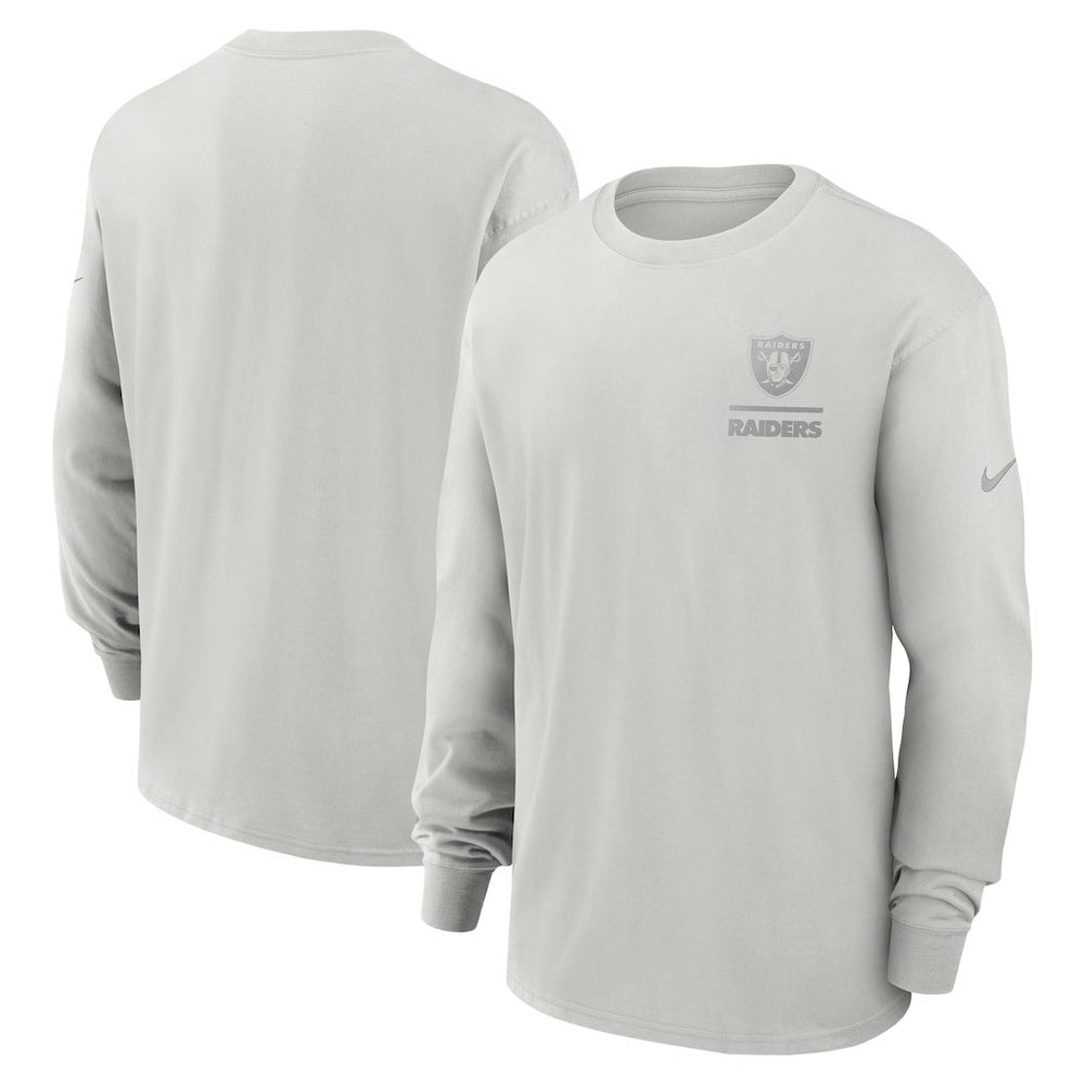 Las Vegas Raiders Essential Heavy Max90 Long Sleeve T-Shirt - Gray - Nike
