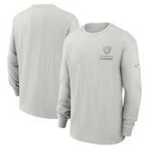 Las Vegas Raiders Essential Heavy Max90 Long Sleeve T-Shirt - Gray - Nike