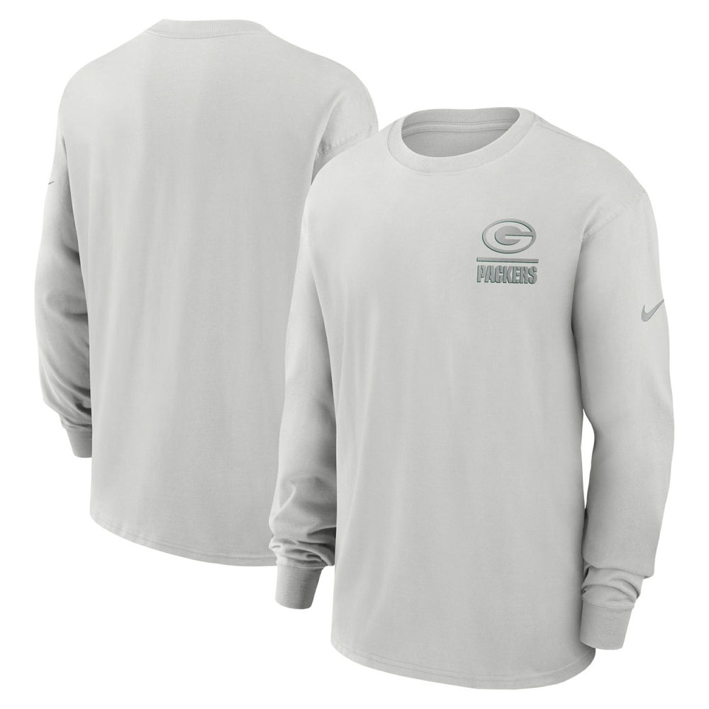 Green Bay Packers Essential Heavy Max90 Long Sleeve T-Shirt - Gray - Nike