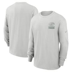 Green Bay Packers Essential Heavy Max90 Long Sleeve T-Shirt - Gray - Nike