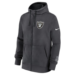 Las Vegas Raiders Primetime Club Full-Zip Hoodie - Anthracite - Nike