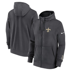 New Orleans Saints Primetime Club Full-Zip Hoodie - Anthracite - Nike