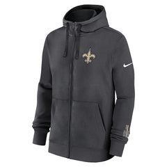 New Orleans Saints Primetime Club Full-Zip Hoodie - Anthracite - Nike