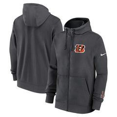 Cincinnati Bengals Primetime Club Full-Zip Hoodie - Anthracite - Nike