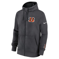 Cincinnati Bengals Primetime Club Full-Zip Hoodie - Anthracite - Nike