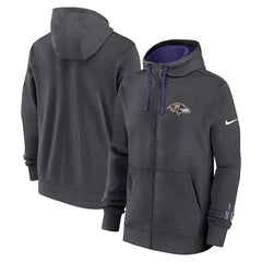 Baltimore Ravens Primetime Club Full-Zip Hoodie - Anthracite - Nike