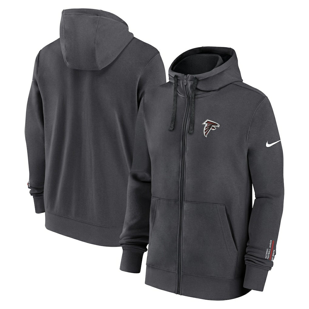 Atlanta Falcons Primetime Club Full-Zip Hoodie - Anthracite - Nike