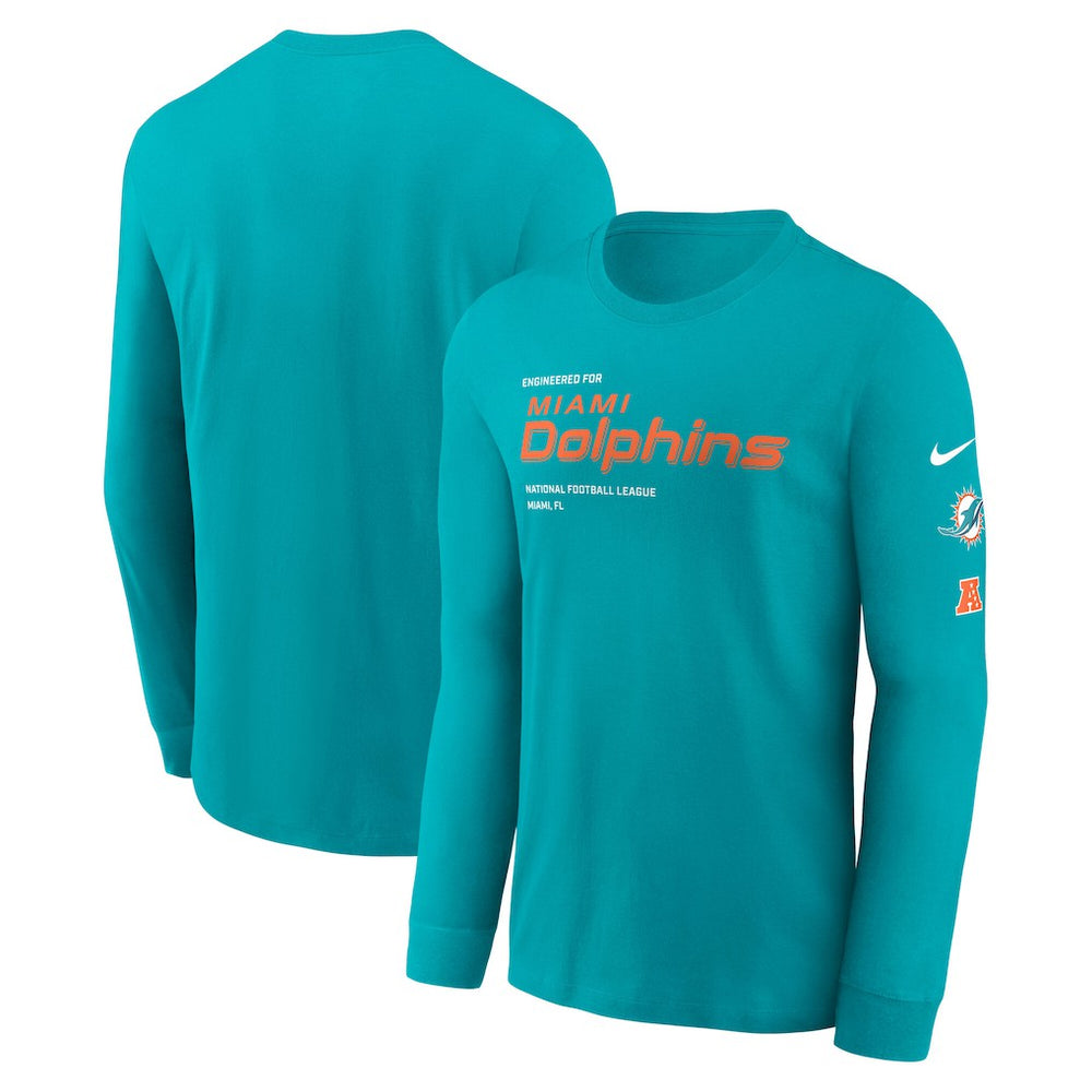 Miami Dolphins Play to Win Essential Long Sleeve T-Shirt - Aqua - Nike