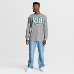 Miami Dolphins Hometown Sweep Legacy Long Sleeve T-Shirt - Heather Gray - Fanatics