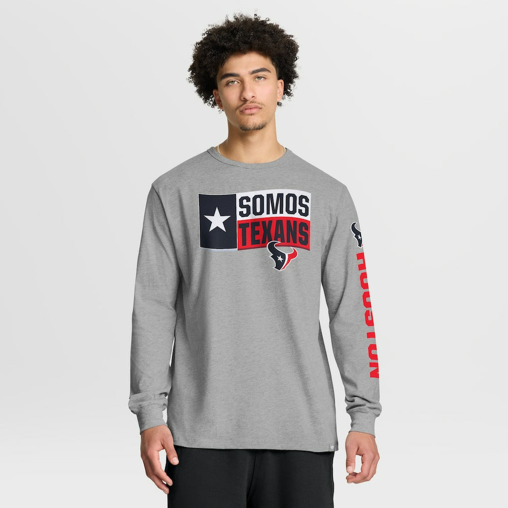 Houston Texans Hometown Sweep Legacy Long Sleeve T-Shirt - Heather Gray - Fanatics