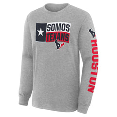 Houston Texans Hometown Sweep Legacy Long Sleeve T-Shirt - Heather Gray - Fanatics
