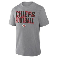Kansas City Chiefs First Down Tribute Tri-Blend T-Shirt - Heather Gray - Fanatics