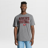 San Francisco 49ers First Down Tribute Tri-Blend T-Shirt - Heather Gray - Fanatics