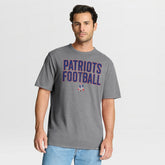 New England Patriots First Down Tribute Tri-Blend T-Shirt - Heather Gray - Fanatics