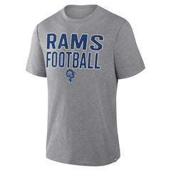 Los Angeles Rams First Down Tribute Tri-Blend T-Shirt - Heather Gray - Fanatics