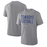 Dallas Cowboys First Down Tribute Tri-Blend T-Shirt - Heather Gray - Fanatics