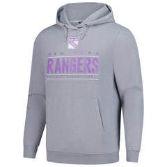 New York Rangers Levelwear Hockey Fights Cancer Pulsar Off Season Tri-Blend Pullover Hoodie - Gray | NHL near me