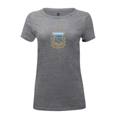 Argentina National Team 1863FC Women's Color Badge Tri-Blend T-Shirt Heather Gray