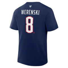 Zach Werenski Columbus Blue Jackets Fanatics Authentic Stack Name & Number T-Shirt - Navy | Fanatics discount