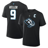 Clayton Keller Utah Mammoth Fanatics Authentic Stack Name & Number T-Shirt - Black | Fanatics sale