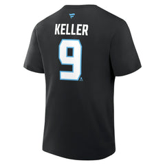 Clayton Keller Utah Mammoth Fanatics Authentic Stack Name & Number T-Shirt - Black | Fanatics sale