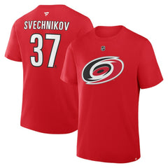 Andrei Svechnikov Carolina Hurricanes Fanatics Authentic Stack Name & Number T-Shirt - Red | Fanatics online
