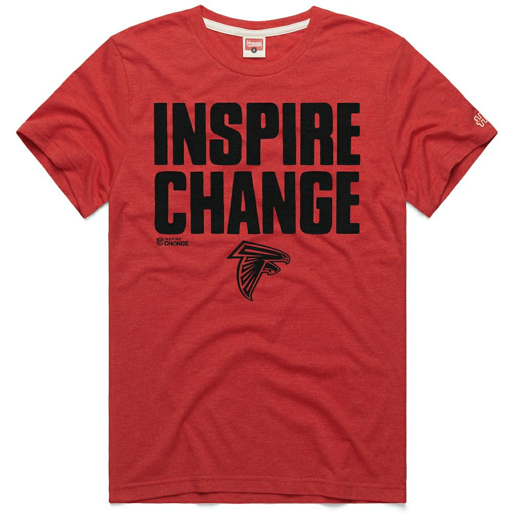 Atlanta Falcons Homage Unisex 2024 Inspire Change Tri-Blend T-Shirt - Red - NFL