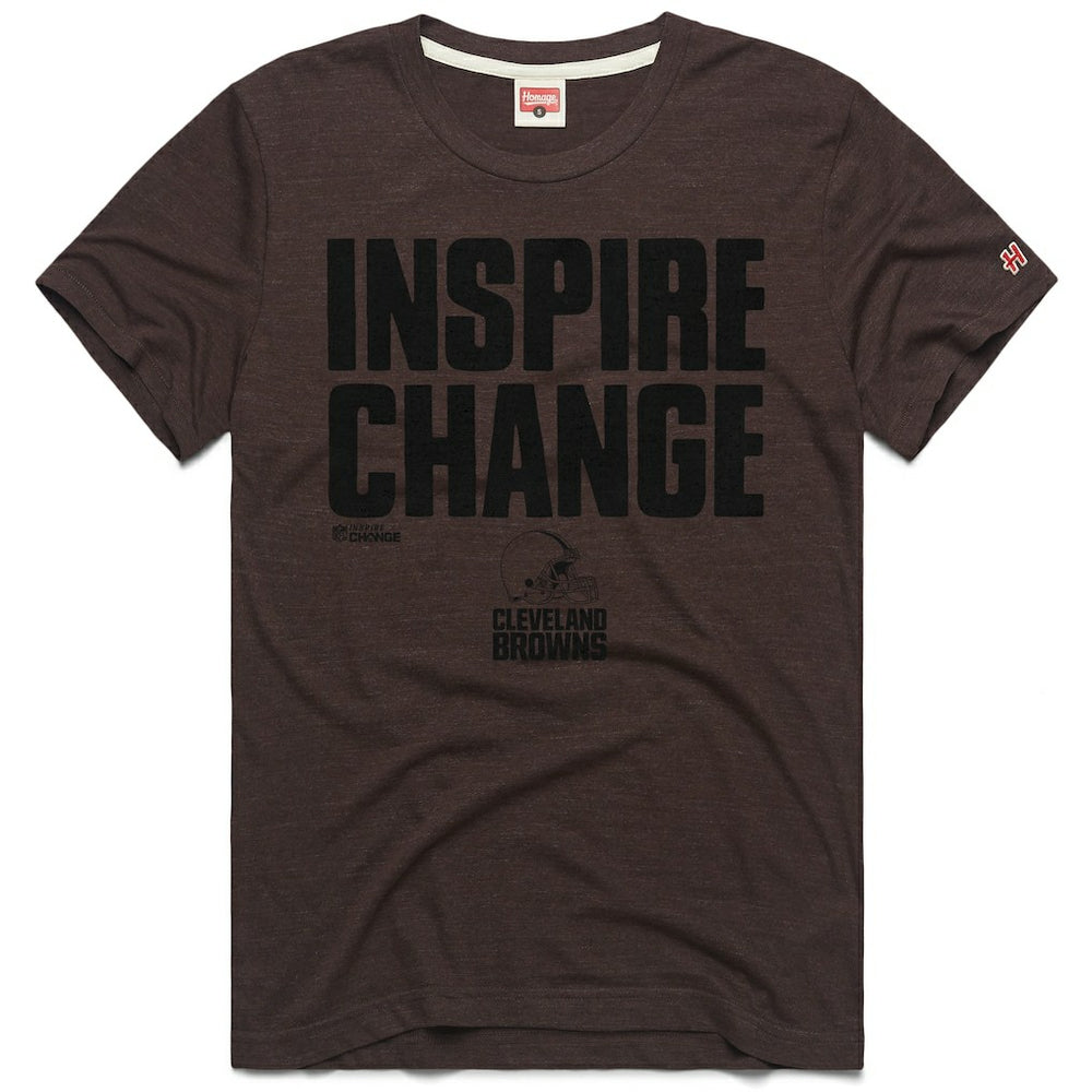 Cleveland Browns Homage Unisex 2024 Inspire Change Tri-Blend T-Shirt - Brown - NFL