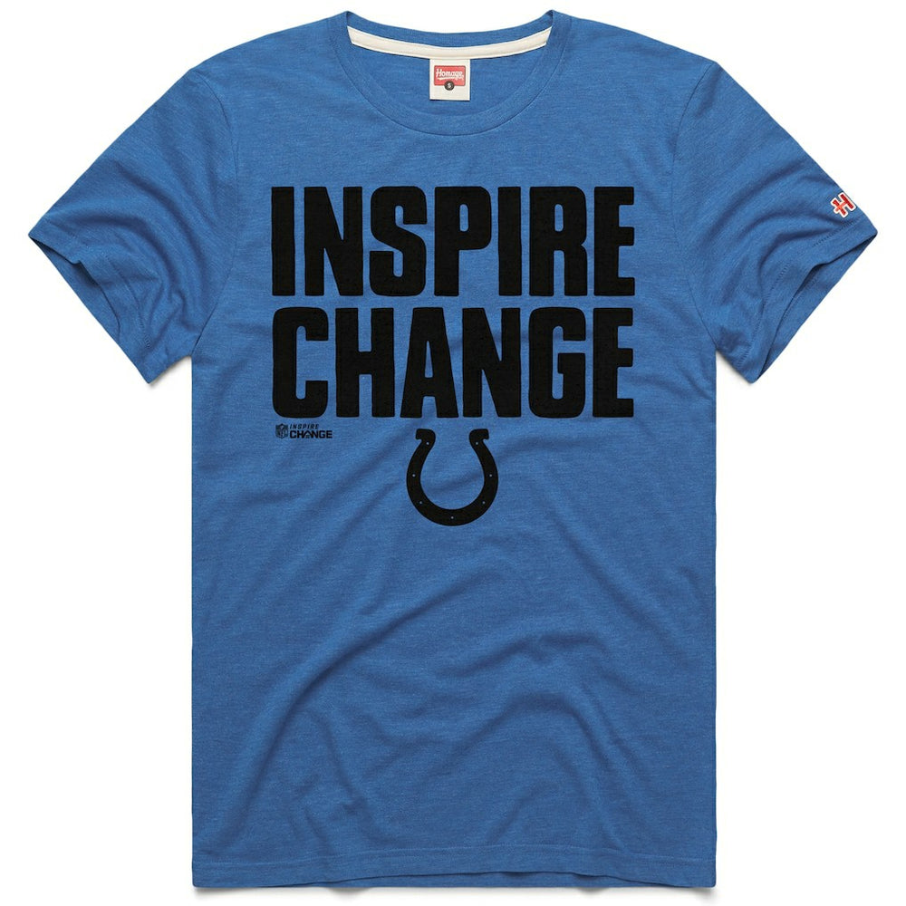 Indianapolis Colts Homage Unisex 2024 Inspire Change Tri-Blend T-Shirt - Royal - NFL