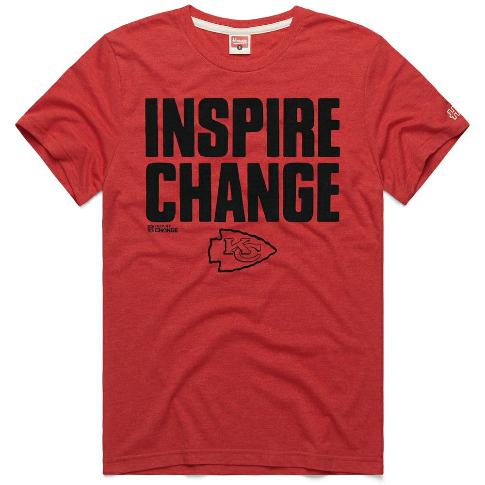 Kansas City Chiefs Homage Unisex 2024 Inspire Change Tri-Blend T-Shirt - Red - NFL