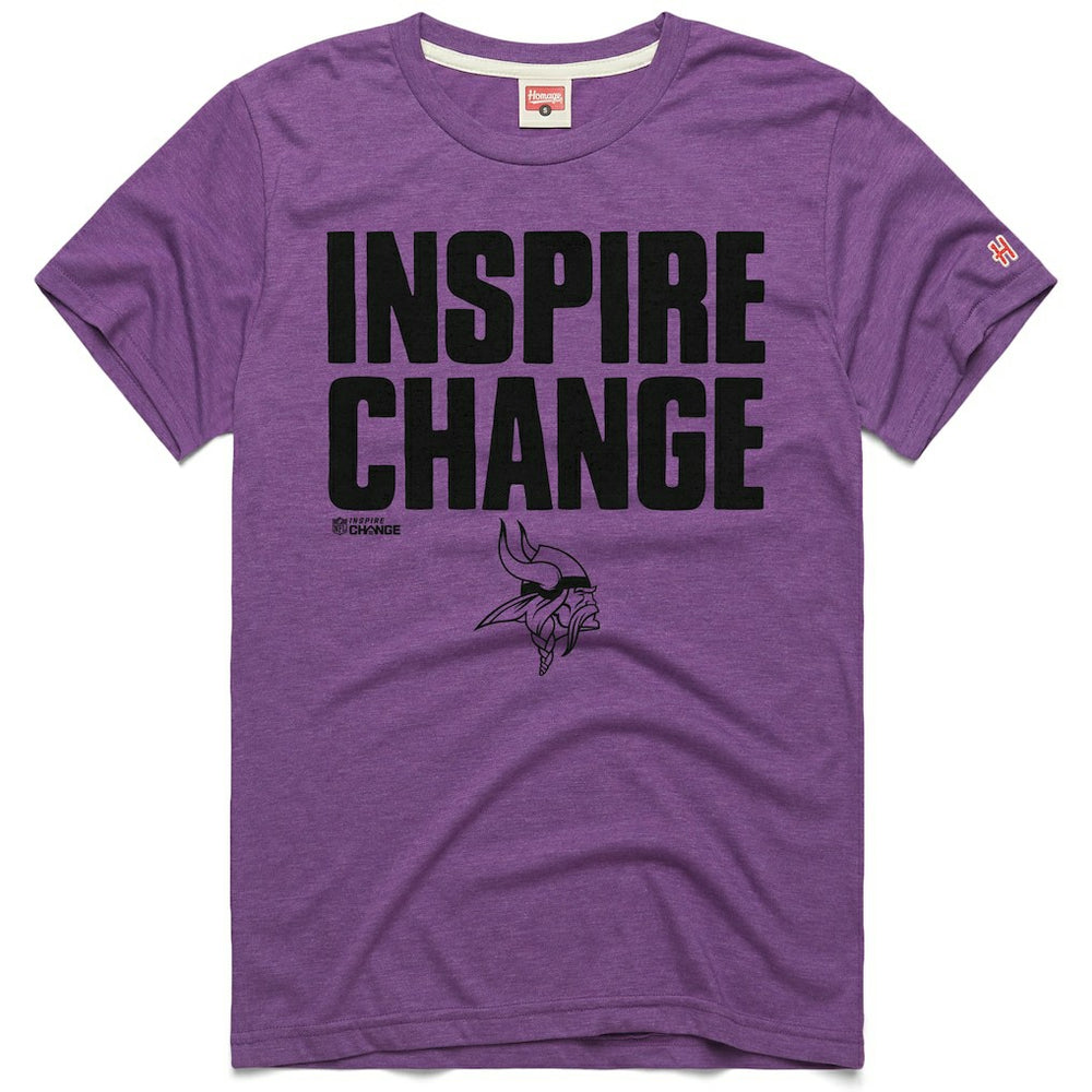 Minnesota Vikings Homage Unisex 2024 Inspire Change Tri-Blend T-Shirt - Purple - NFL
