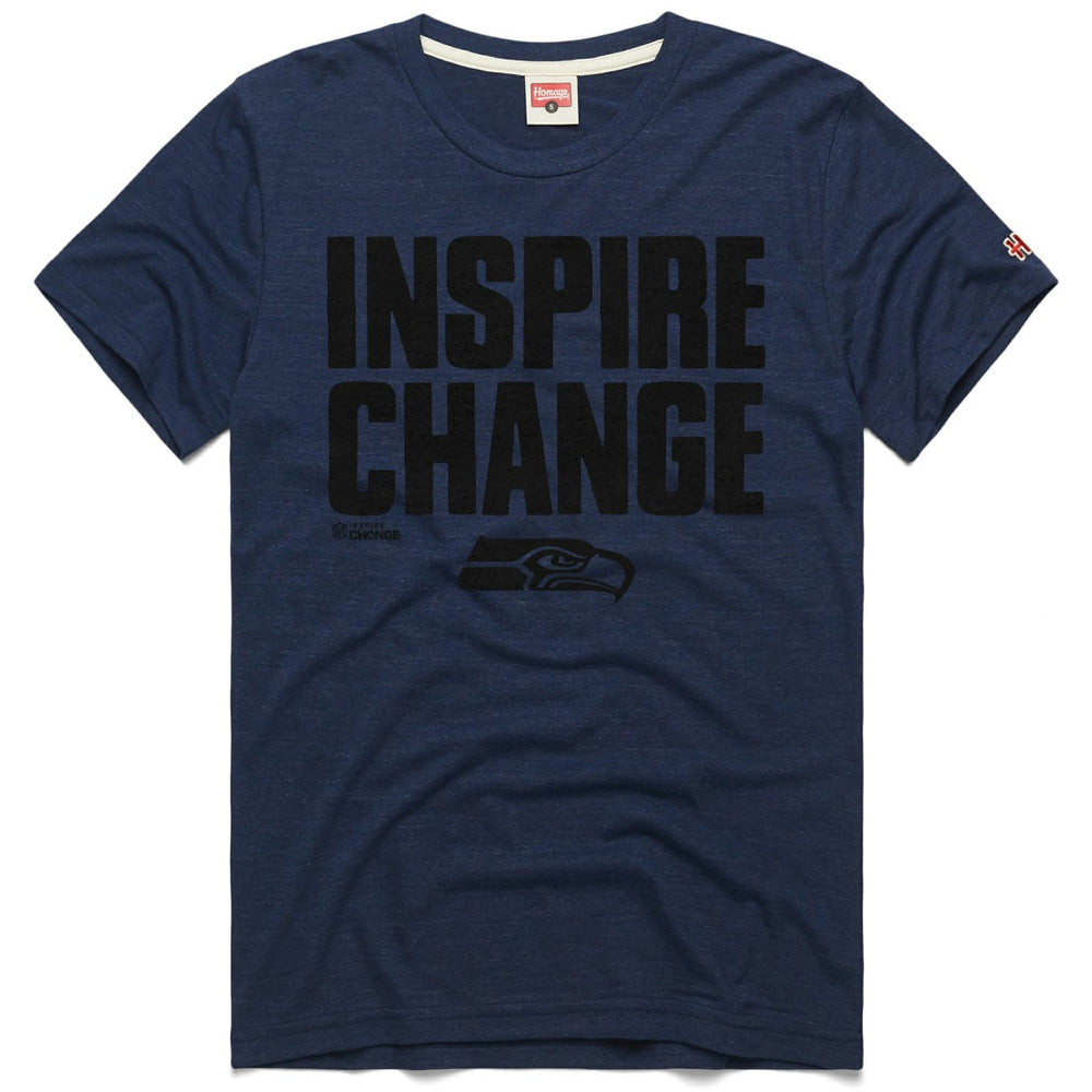 Seattle Seahawks Homage Unisex 2024 Inspire Change Tri-Blend T-Shirt - College Navy - NFL