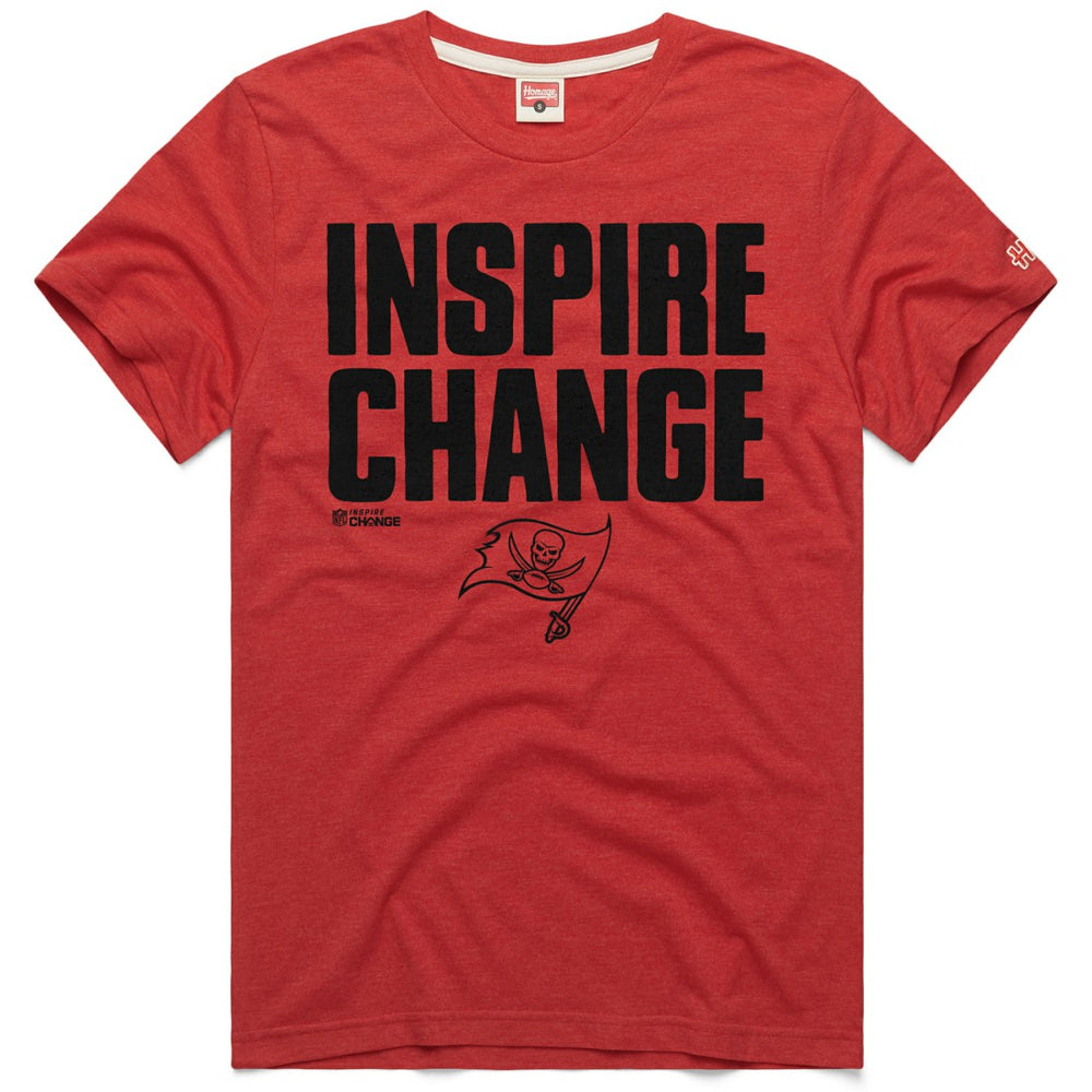 Tampa Bay Buccaneers Homage Unisex 2024 Inspire Change Tri-Blend T-Shirt - Red - NFL