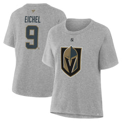 Jack Eichel Vegas Golden Knights Fanatics Women's Authentic Stack Name & Number T-Shirt - Heather Gray | Fanatics discount