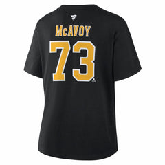 Charlie McAvoy Boston Bruins Fanatics Women's Authentic Stack Name & Number T-Shirt - Black | Fanatics sale