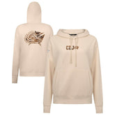 Columbus Blue Jackets Levelwear Women's Desert Camo Adorn Battalion Pullover Hoodie - Khaki | NHL near me