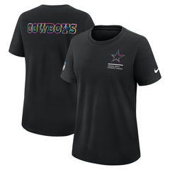 Dallas Cowboys Women's 2025 NFL Crucial Catch Tri-Blend Dri-FIT T-Shirt - Black - Nike