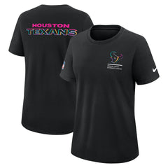 Houston Texans Women's 2025 NFL Crucial Catch Tri-Blend Dri-FIT T-Shirt - Black - Nike