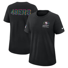 San Francisco 49ers Women's 2025 NFL Crucial Catch Tri-Blend Dri-FIT T-Shirt - Black - Nike
