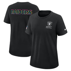 Las Vegas Raiders Women's 2025 NFL Crucial Catch Tri-Blend Dri-FIT T-Shirt - Black - Nike