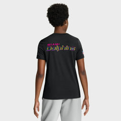Miami Dolphins Women's 2025 NFL Crucial Catch Tri-Blend Dri-FIT T-Shirt - Black - Nike