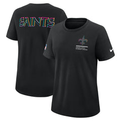New Orleans Saints Women's 2025 NFL Crucial Catch Tri-Blend Dri-FIT T-Shirt - Black - Nike
