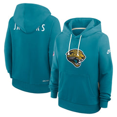 Jacksonville Jaguars Women's Throwback Sideline Standard Issue Dri-FIT Hoodie - Teal - Nike