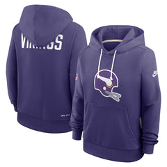 Minnesota Vikings Women's Throwback Sideline Standard Issue Dri-FIT Hoodie - Purple - Nike