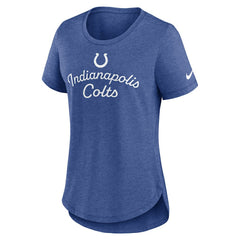 Indianapolis Colts Women's Script Tri-Blend T-Shirt - Royal - Nike