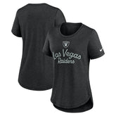Las Vegas Raiders Women's Script Tri-Blend T-Shirt - Black - Nike